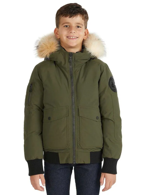 Pajar Jackets<Anderson Kids' Mixed-Media Bomber Military