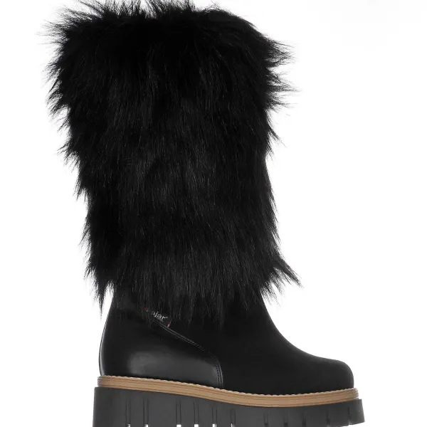Pajar Winter Boots<Anora-Eco Women'S Suede And Faux Fur Boot Black