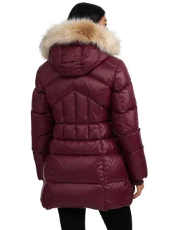 Pajar Fall/Winter<Ares Women'S Puffer Jacket W/Faux Fur Trim Ox Blood