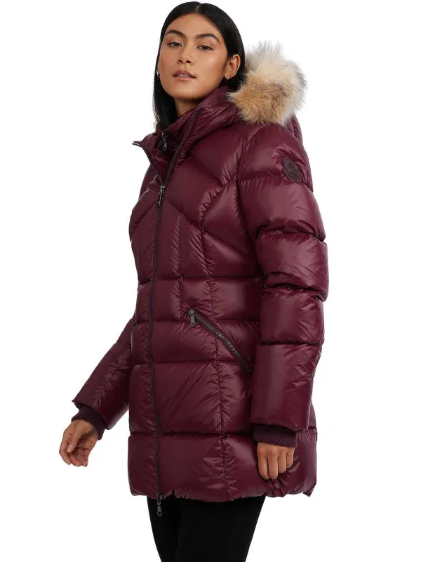 Pajar Fall/Winter<Ares Women'S Puffer Jacket W/Faux Fur Trim Ox Blood