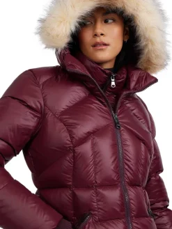 Pajar Puffers<Ares Women'S Puffer Jacket W/Faux Fur Trim Ox Blood
