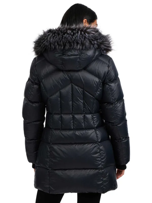 Pajar Puffers<Ares Women'S Puffer Jacket W/Faux Fur Trim Black