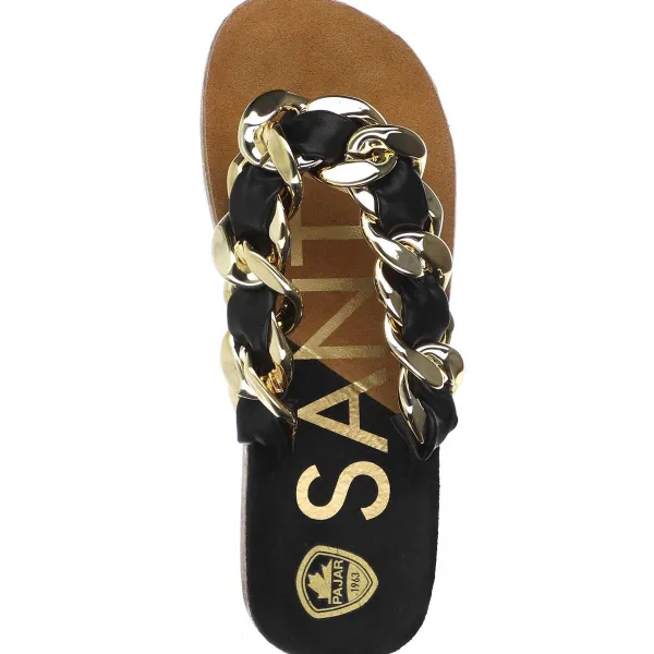 Pajar Sandals<Aruba Cadena Grande Women'S Sandal Black/Gold