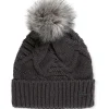 Pajar Hats And Headwear<Assia Women'S Aran Cable Knit Hat Charcoal