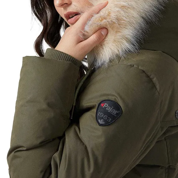 Pajar Parkas<Ava Women'S Trench Detail Parka Military/Crystal