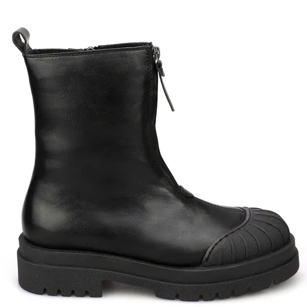 Pajar Casual Boots<Ayama Women'S Zip-Up Leather Boot Black