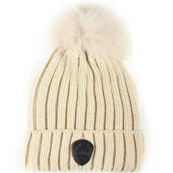 Pajar Hats And Headwear<Becca Women'S Knitted Hat With Pompom Beige