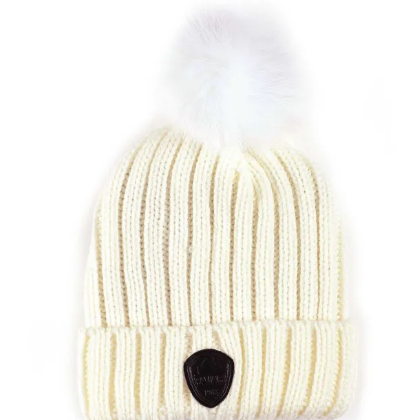 Pajar Hats And Headwear<Becca Women'S Knitted Hat With Pompom White