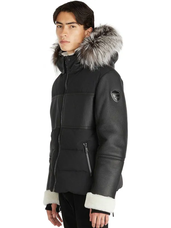 Pajar Premium Shearling<Bergen Men'S Luxury Shearling Puffer Black