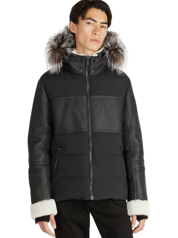 Pajar Premium Shearling<Bergen Men'S Luxury Shearling Puffer Black