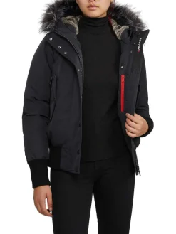 Pajar Bombers<Cordova Women'S Bomber Jacket W/ Faux Fur Black