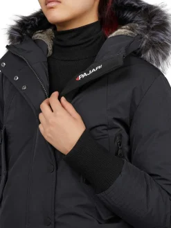 Pajar Bombers<Cordova Women'S Bomber Jacket W/ Faux Fur Black