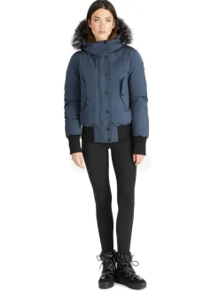 Pajar Bombers<Cordova Women'S Bomber Jacket W/ Faux Fur Navy