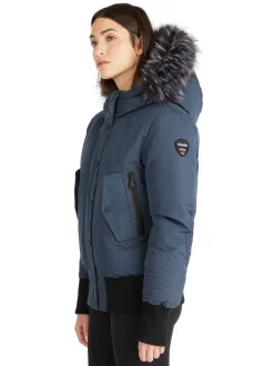 Pajar Bombers<Cordova Women'S Bomber Jacket W/ Faux Fur Navy