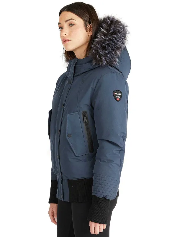 Pajar Bombers<Cordova Women'S Bomber Jacket W/ Faux Fur Navy