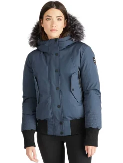 Pajar Bombers<Cordova Women'S Bomber Jacket W/ Faux Fur Navy