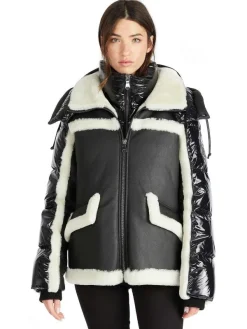 Pajar Puffers<Danique Women'S Luxury 3-In-1 Mixed-Media Puffer Black