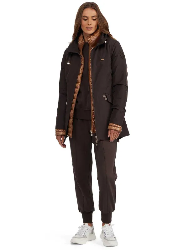 Pajar Fall/Winter<Elara Women'S 3-In-1 Lightweight Jacket Dark Oak