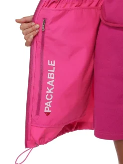 Pajar Rain Jackets<Esen Women'S Long Packable Raincoat W/ Removable Hood Pink