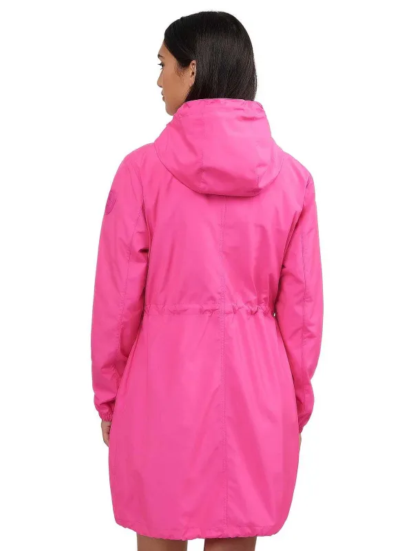 Pajar Rain Jackets<Esen Women'S Long Packable Raincoat W/ Removable Hood Pink