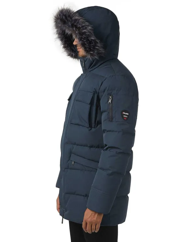 Pajar Fall/Winter<Hamilton Men'S Quilted Parka W/Faux Fur Trim Navy