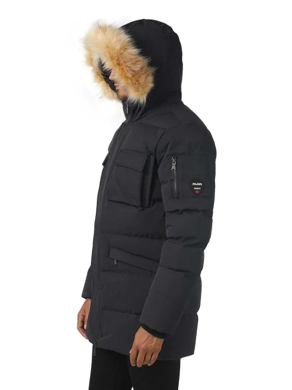Pajar Parkas<Hamilton Men'S Quilted Parka W/Faux Fur Trim Black