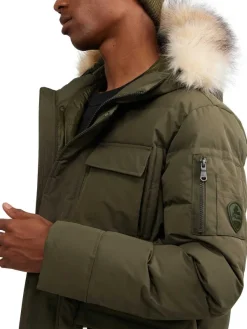 Pajar Fall/Winter<Hamilton Men'S Quilted Parka W/Faux Fur Trim Military