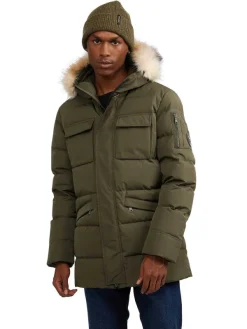 Pajar Fall/Winter<Hamilton Men'S Quilted Parka W/Faux Fur Trim Military