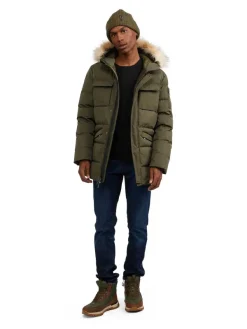 Pajar Parkas<Hamilton Men'S Quilted Parka W/Faux Fur Trim Military
