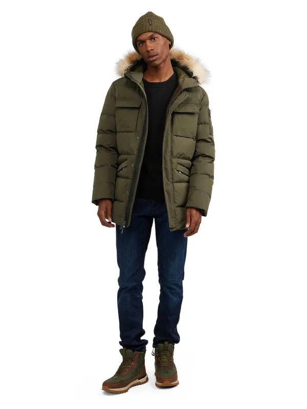 Pajar Parkas<Hamilton Men'S Quilted Parka W/Faux Fur Trim Military