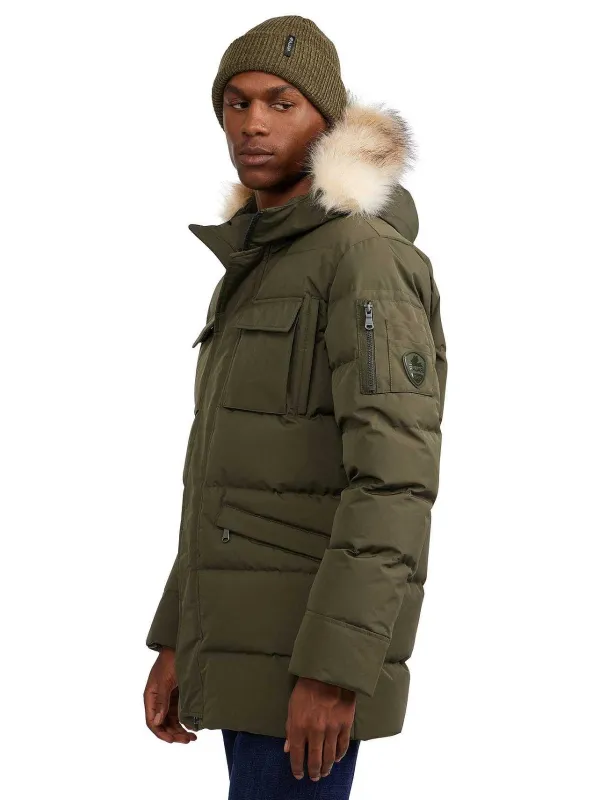 Pajar Parkas<Hamilton Men'S Quilted Parka W/Faux Fur Trim Military
