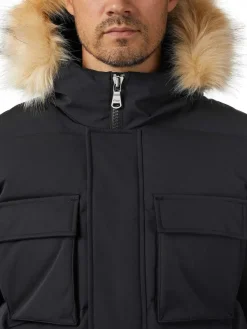 Pajar Fall/Winter<Hamilton Men'S Quilted Parka W/Faux Fur Trim Black