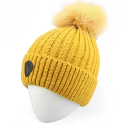 Pajar Hats And Headwear<Heidi Knitted Pompom Hat Mustard