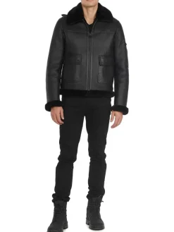 Pajar Bombers<Heritage Aviator Men'S Sheepskin Jacket Black/Black