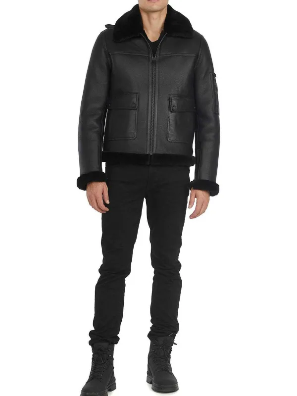 Pajar Bombers<Heritage Aviator Men'S Sheepskin Jacket Black/Black
