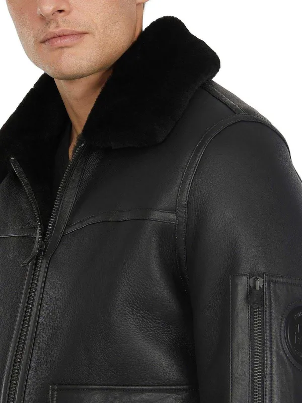Pajar Bombers<Heritage Aviator Men'S Sheepskin Jacket Black/Black