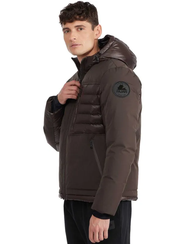 Pajar Puffers<Hoku Men'S Mixed-Media Jacket Dark Oak