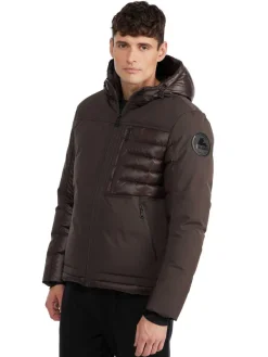 Pajar Puffers<Hoku Men'S Mixed-Media Jacket Dark Oak
