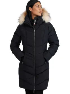 Pajar Puffers<January Women'S Quilted Puffer W/ Faux Fur Black