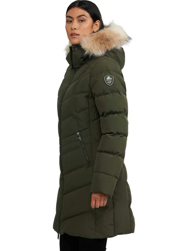 Pajar Puffers<January Women'S Quilted Puffer W/ Faux Fur Military