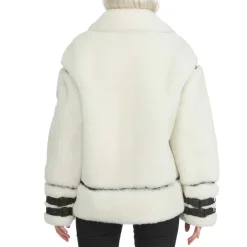 Pajar Premium Shearling<Jenny Women'S Front Zip Shearling Jacket White/Black