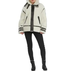 Pajar Bombers<Jenny Women'S Front Zip Shearling Jacket White/Black