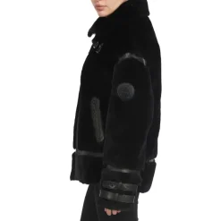 Pajar Bombers<Jenny Women'S Front Zip Shearling Jacket Black/Black