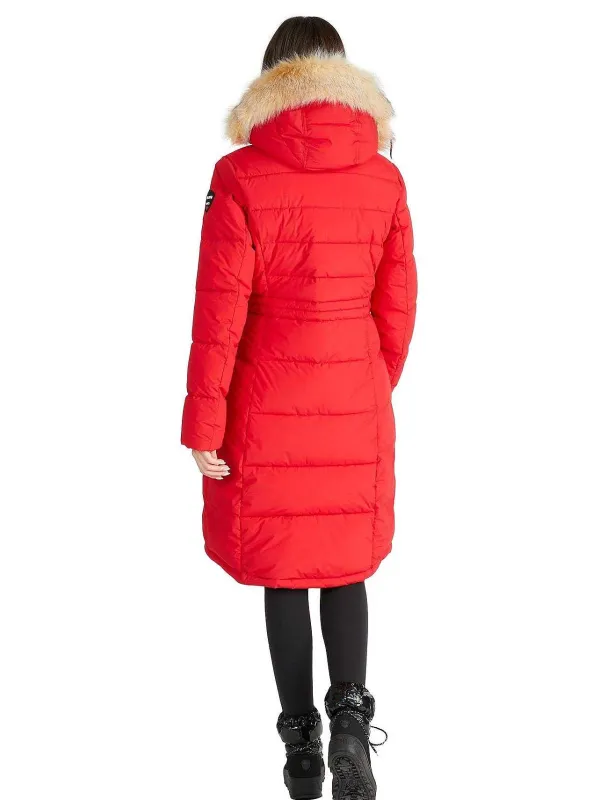 Pajar Puffers<Jupiter Women'S Puffer Jacket W/ Faux Fur Trim Current Red