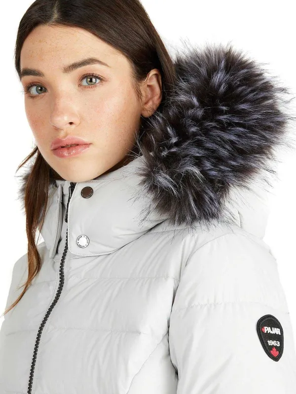 Pajar Puffers<Jupiter Women'S Puffer Jacket W/ Faux Fur Trim Silver