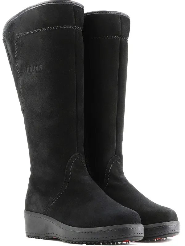 Pajar Winter Boots<Lisa A Suede Women'S Heritage Boot W/ Ice Grippers Black