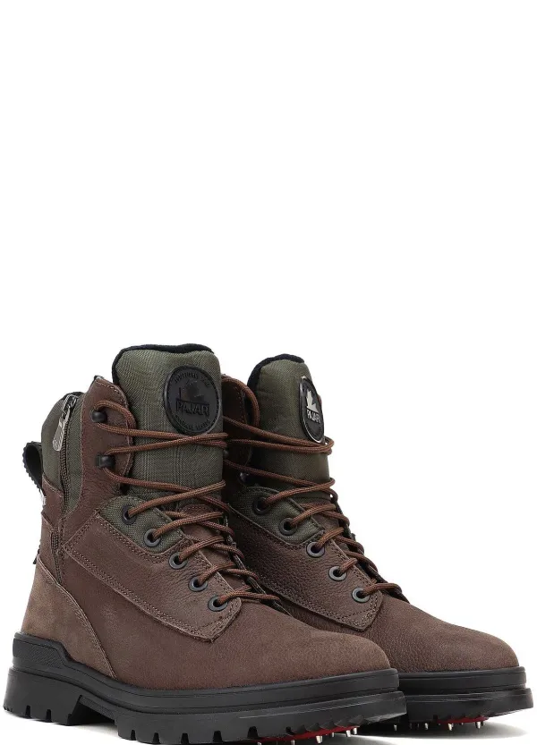 Pajar Casual Boots<Maddox Men'S Casual Boot W/ Ice Grippers Dark Brown/Military