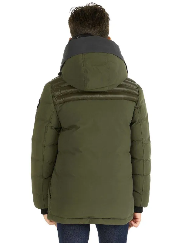 Pajar Jackets<Mikkel Boys' Mixed-Media Parka Military