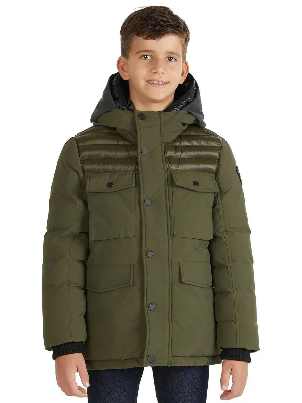 Pajar Jackets<Mikkel Boys' Mixed-Media Parka Military