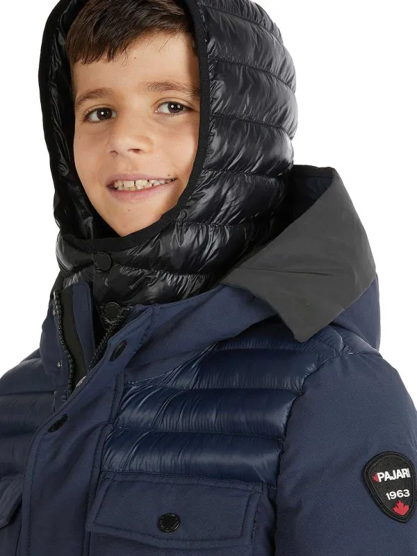 Pajar Jackets<Mikkel Boys' Mixed-Media Parka Navy
